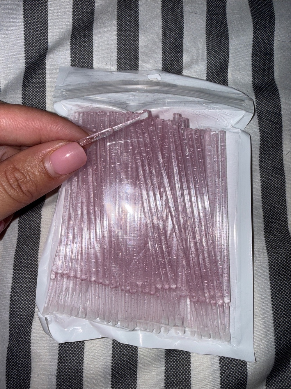 100 Disposable Pink Micro Applicator Brush Pack - Compatible for lash tech